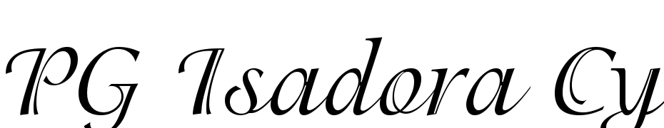 PG Isadora Cyr Pro Regular Font Download Free